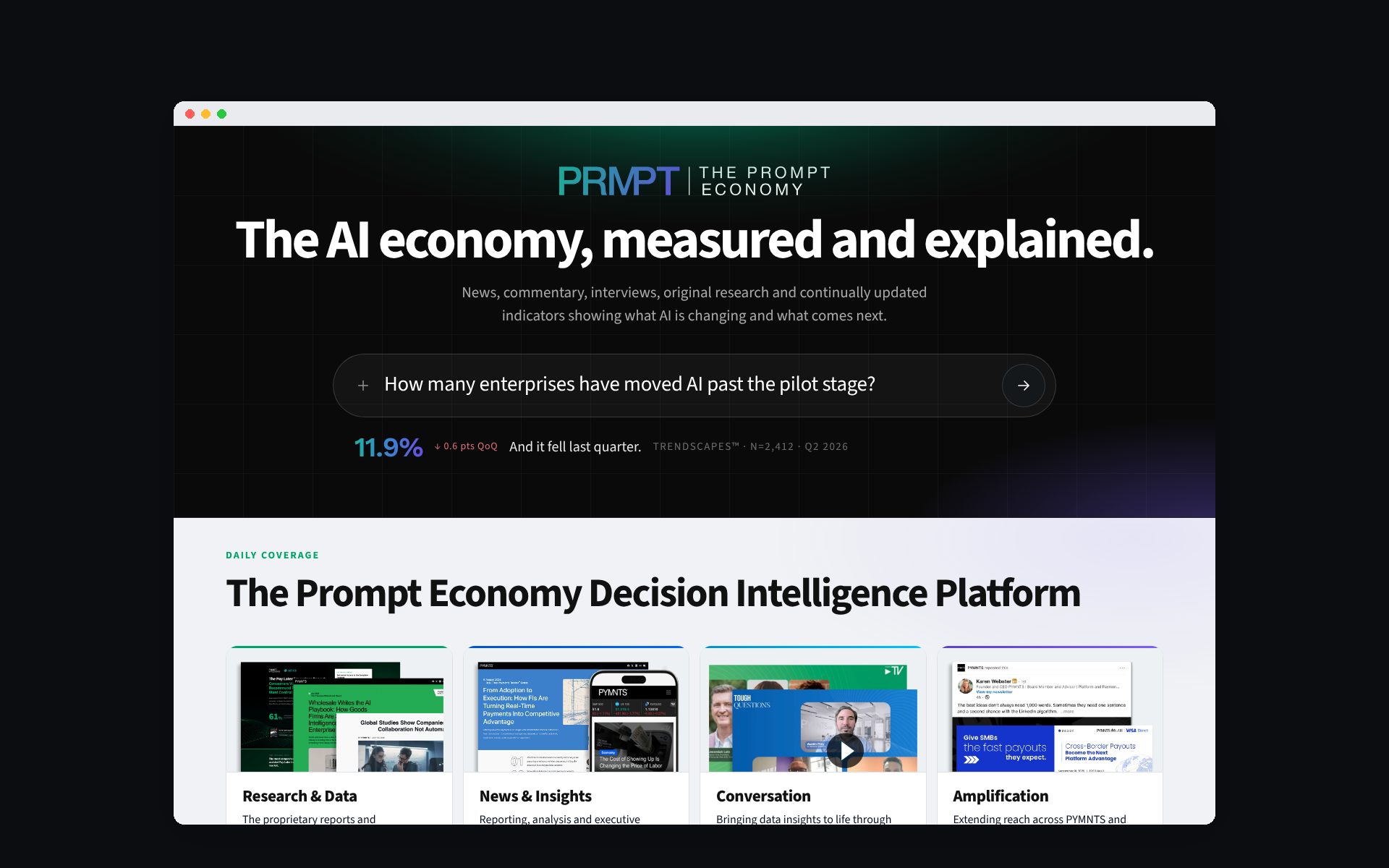 The Prompt Economy (PRMPT) — Platform Homepage · Brand System